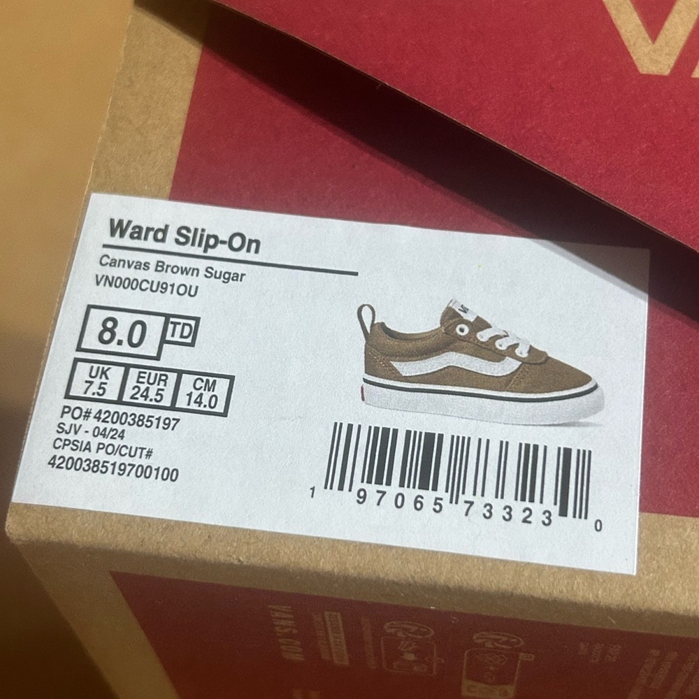 Vans Kids Brown Canvas Sneakers - Picture 5 of 6